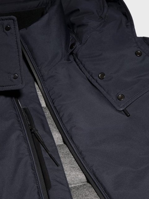 Темно-синя куртка ZEGNA зі знімним капюшоном: фото 3 - Invogue