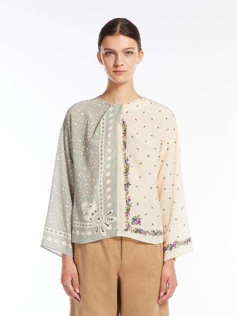 Блуза Weekend Max Mara шовкова з принтом: фото 2 - Invogue
