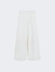 Белые брюки MAX MARA из эластичного хлопка: фото - Invogue
