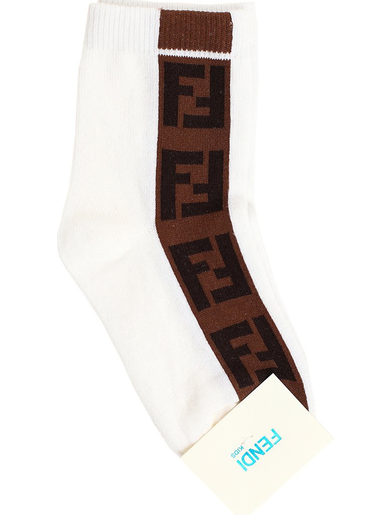 Белые носки FENDI KIDS: фото 2 - Invogue