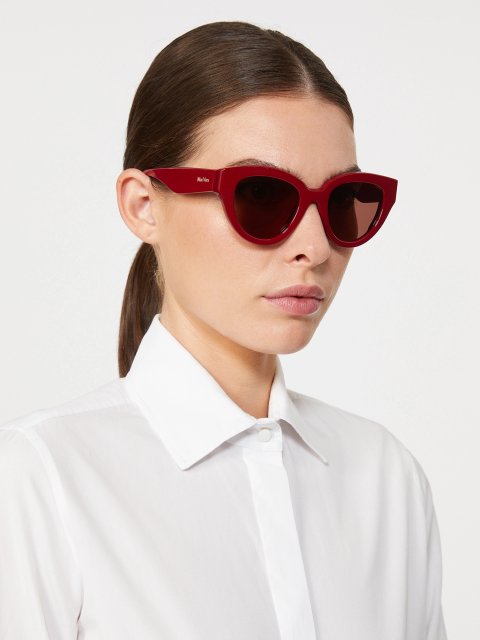 Червоні сонцезахисні окуляри MAX MARA метелики: фото 1 - Invogue