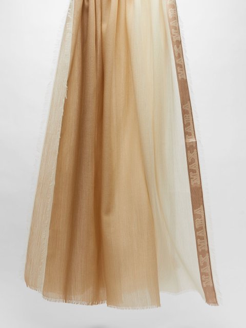 Бежевый шарф MAX MARA: фото - Invogue