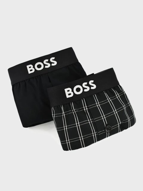 Чорні боксери BOSS 2 пари: фото 1 - Invogue