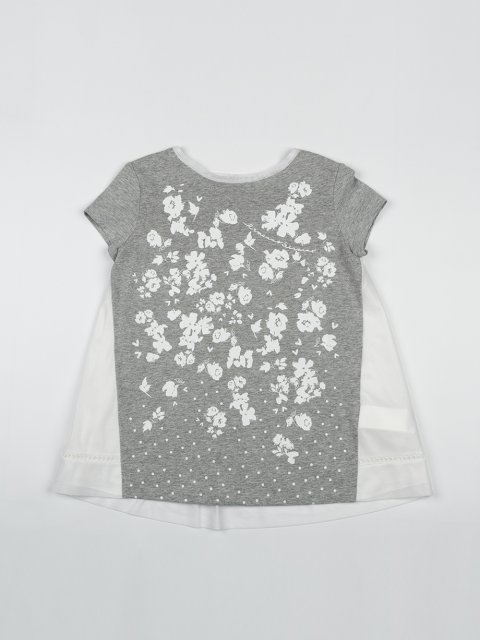 Серая футболка ERMANNO SCERVINO KIDS: фото - Invogue