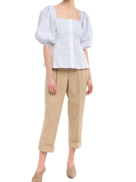 Блакитна блуза GANNI : фото 3 - Invogue