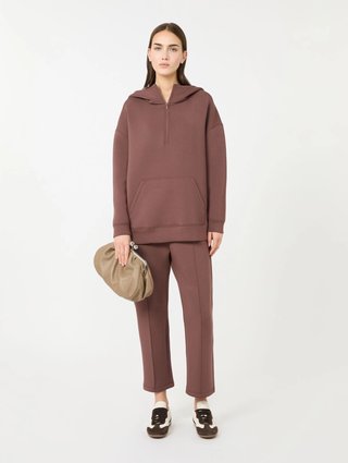 Коричневое худи Weekend Max Mara свободного кроя: фото 1 - Invogue