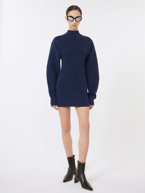 Темно-синя сукня SPORTMAX з вовни: фото 1 - Invogue