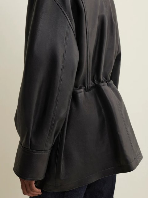 Чорна куртка ARMA зі шкіри: фото 4 - Invogue