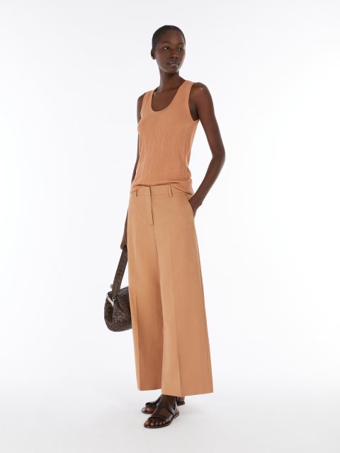 Бежевий топ Weekend Max Mara з віскозної пряжі: фото 2 - Invogue