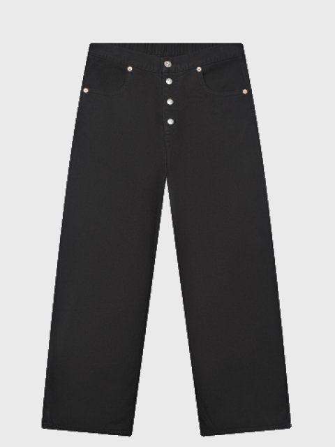Чёрные джинсы MM6 MAISON MARGIELA KIDS: фото - Invogue