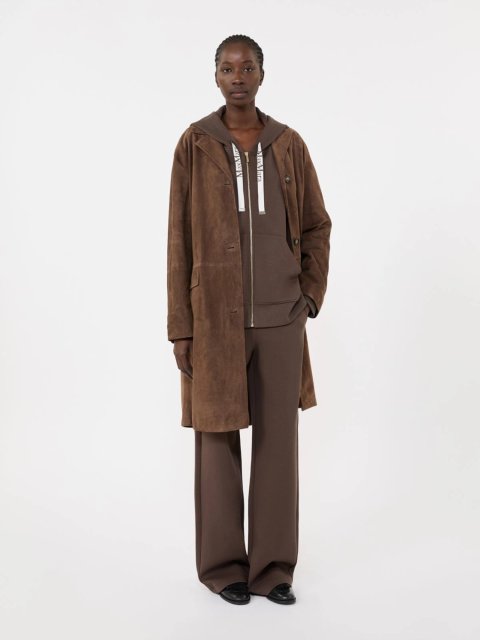 Шоколадне худі MAX MARA з суміші бавовни: фото 1 - Invogue