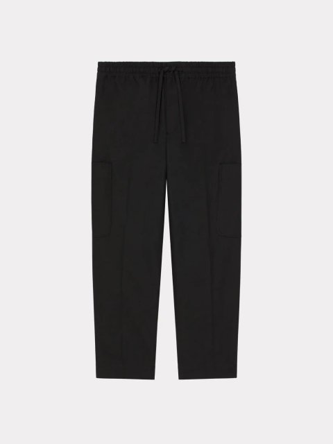 Чорні спортивні брюки карго KENZO з бавовни: фото - Invogue