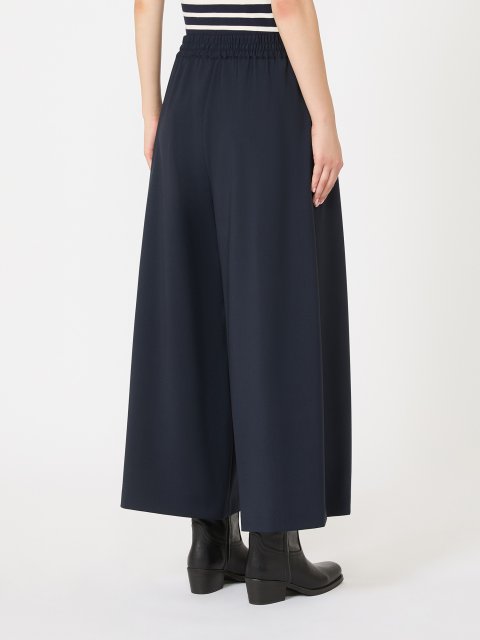 Темно-синие брюки WEEKEND MAX MARA из шерстяной пряжи: фото 3 - Invogue