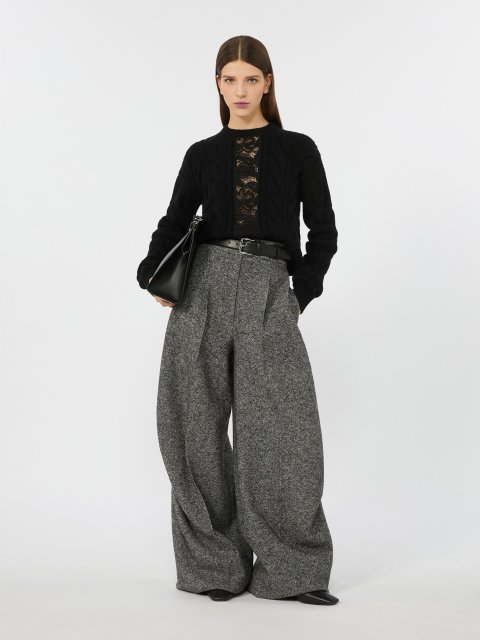 Чёрный свитер MAX MARA из шерсти и кашемира: фото 1 - Invogue
