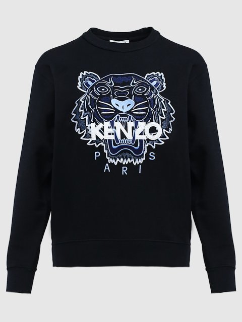 Чёрный свитшот KENZO: фото - Invogue