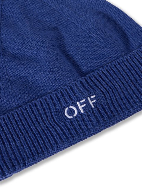 Синя шапка OFF-WHITE KIDS з бавовни та вовни: фото 1 - Invogue
