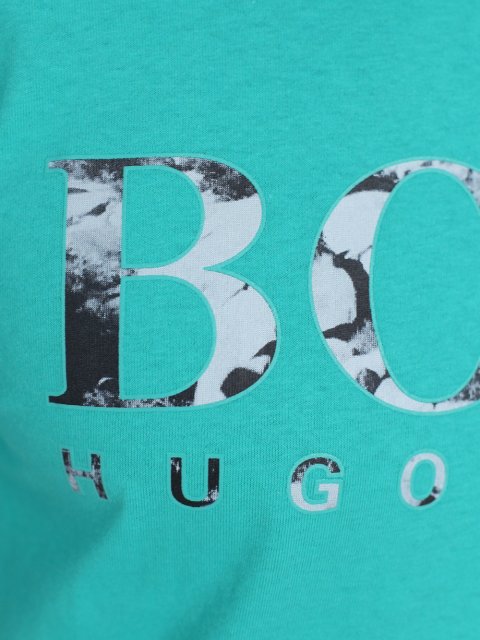 Зелёная футболка BOSS: фото 7 - Invogue