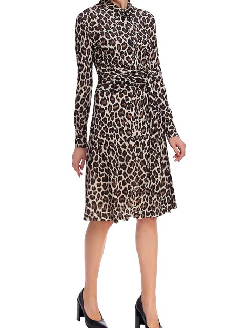 Коричневое платье MARC CAIN: фото 3 - Invogue