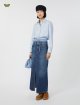Синя спідниця WEEKEND MAX MARA з бавовняного деніму: фото 1 - Invogue