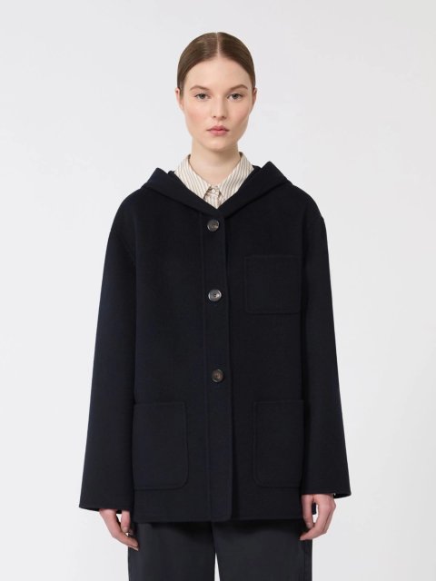 Синє пальто MAX MARA з вовни, кашеміру та шовку: фото 2 - Invogue