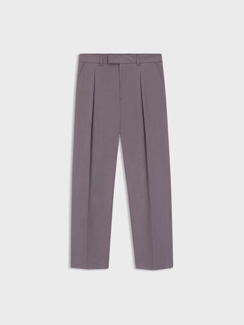Фиолетовые брюки BOSS из хлопка: фото - Invogue