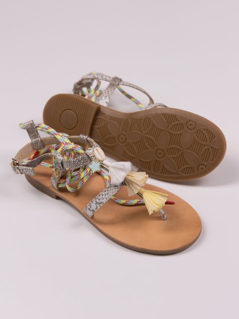 Бежеві босоніжки FLORENS : фото 1 - Invogue