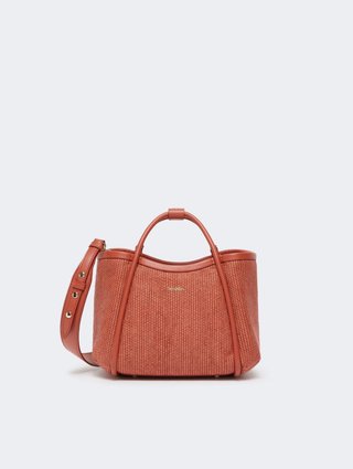 Терракотовая сумка Max Mara с эффектом рафии: фото - Invogue
