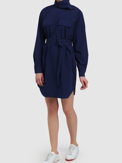 Тёмно-Синее платье KENZO: фото 1 - Invogue