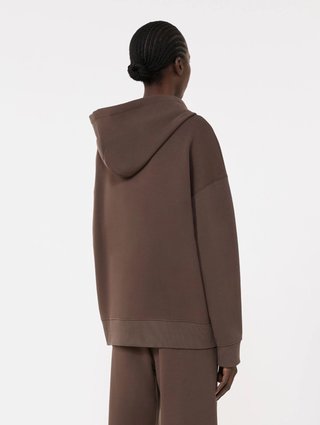 Шоколадное худи MAX MARA из смеси хлопка: фото 3 - Invogue
