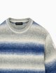 Сине-серый свитер Emporio Armani из хлопка и акрила: фото 3 - Invogue