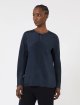 Темно-синя блуза MAX MARA з шовкового крепдешину: фото 2 - Invogue