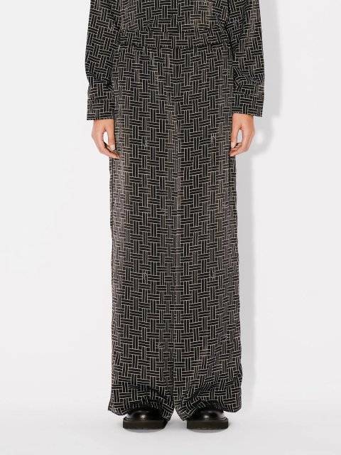 Черные брюки Kenzo с геометрическим узором: фото 1 - Invogue