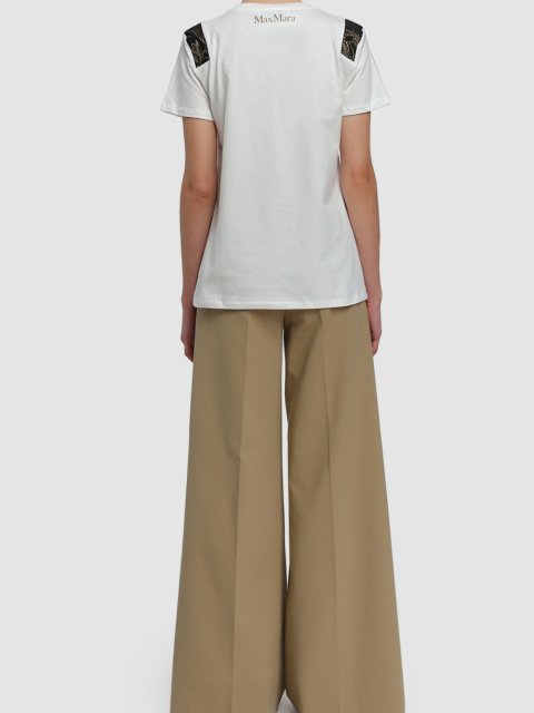 Белая футболка MAX MARA: фото 4 - Invogue