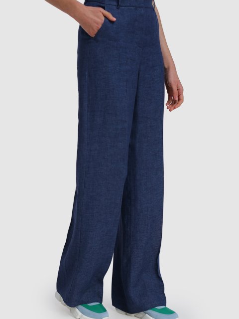 Тёмно-синие брюки WEEKEND MAX MARA: фото 3 - Invogue