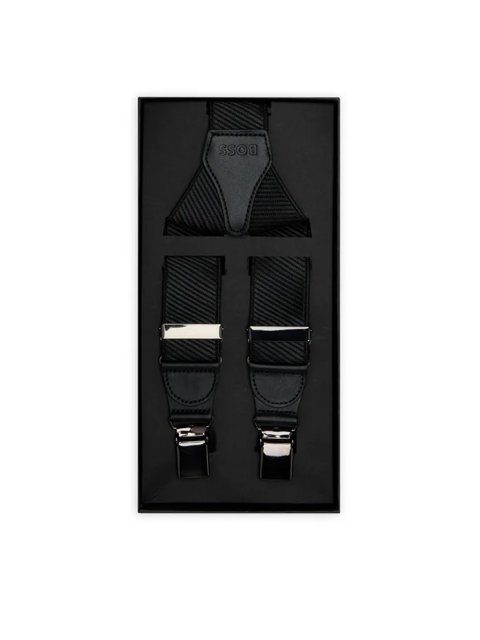 Черные подтяжки BOSS с логотипом: фото 1 - Invogue