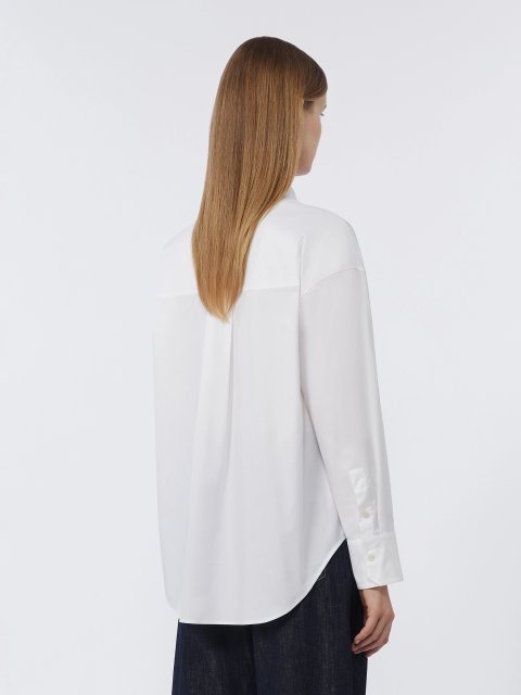 Біла сорочка MAX MARA з бавовни: фото 3 - Invogue
