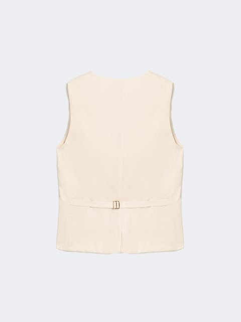 Бежевий жакет Max Mara з льону: фото 1 - Invogue