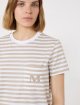 Бежева футболка в смужку Max Mara з бавовни: фото 4 - Invogue