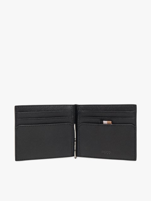 Черный кошелек Boss с логотипом: фото 1 - Invogue