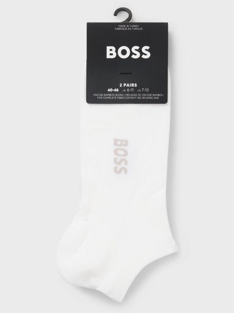 Набор двух пар носков BOSS белого цвета: фото 2 - Invogue