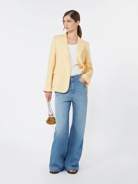 Жовтий жакет Weekend Max Mara з чистого льону: фото 1 - Invogue