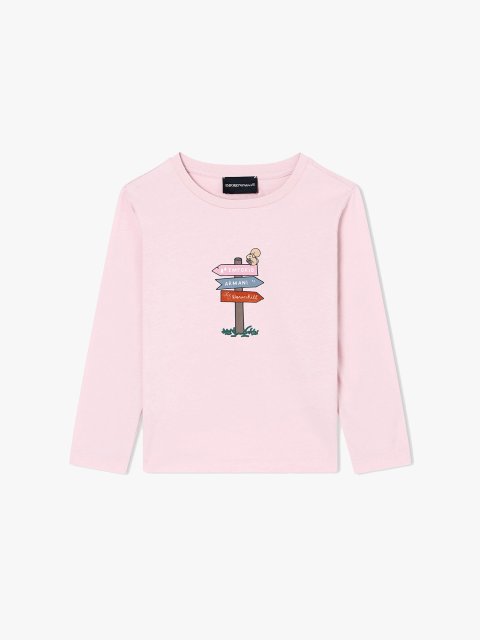 Ліловий джемпер EMPORIO ARMANI KIDS з бавовни: фото - Invogue