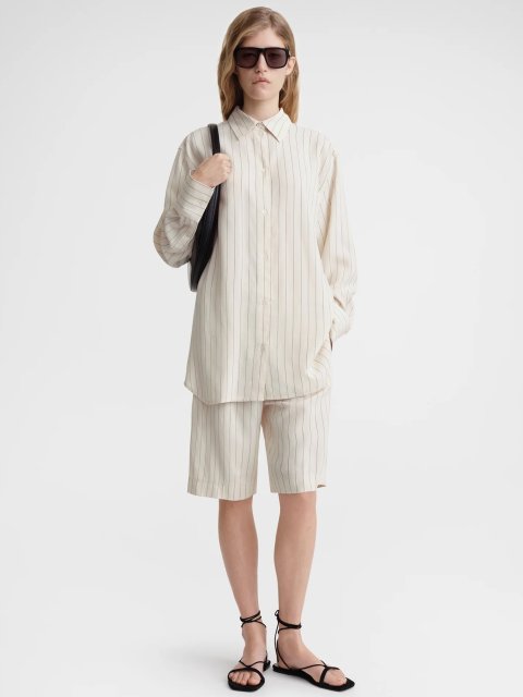 Рубашка цвета экрю TOTEME в полоску: фото 1 - Invogue