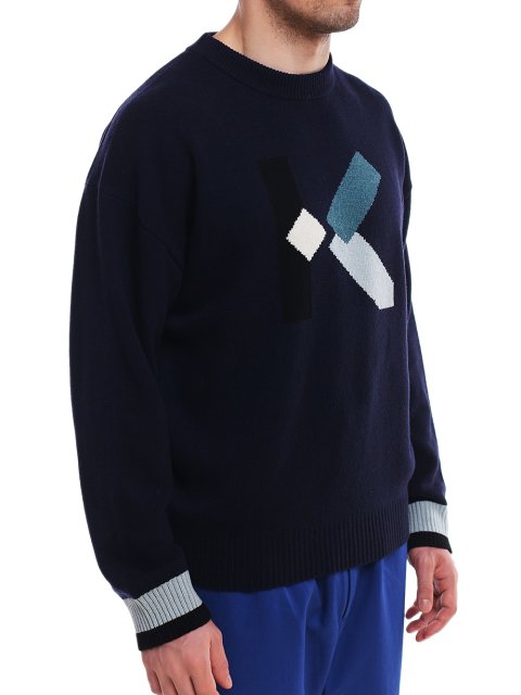 Синий свитер KENZO: фото 3 - Invogue