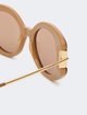 Темно-бежеві окуляри Max Mara з ацетату: фото 2 - Invogue