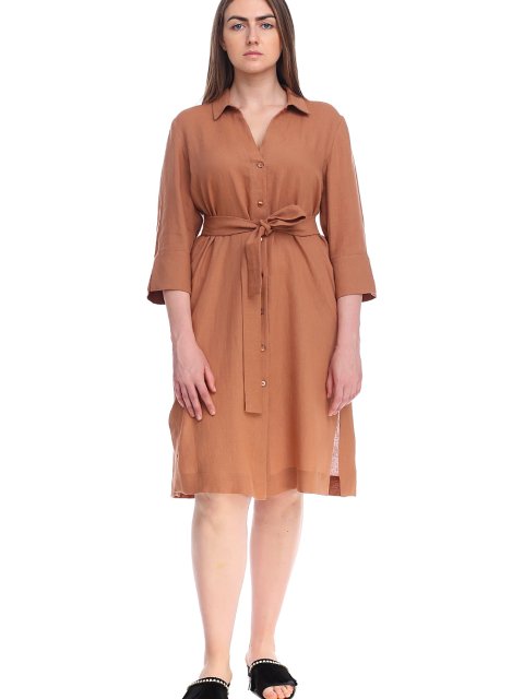 Коричнева сукня MARINA RINALDI : фото 3 - Invogue