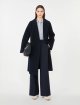 Темно-синє пальто WEEKEND MAX MARA з суміші вовни: фото 1 - Invogue