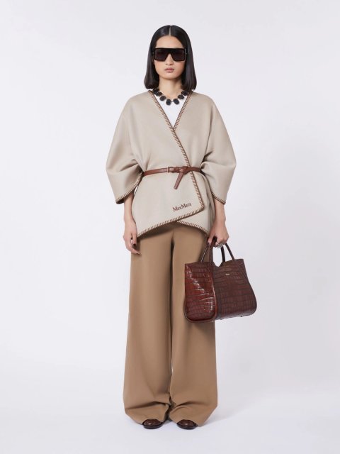 Коричневая сумка MAX MARA из кожи: фото 1 - Invogue