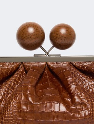 Коричнева сумка Pasticcino Weekend MaxMara шкіряна: фото 4 - Invogue