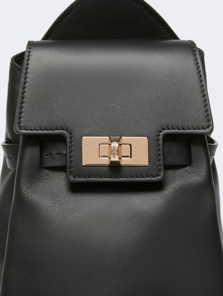 Черный рюкзак Max Mara из кожи: фото 2 - Invogue